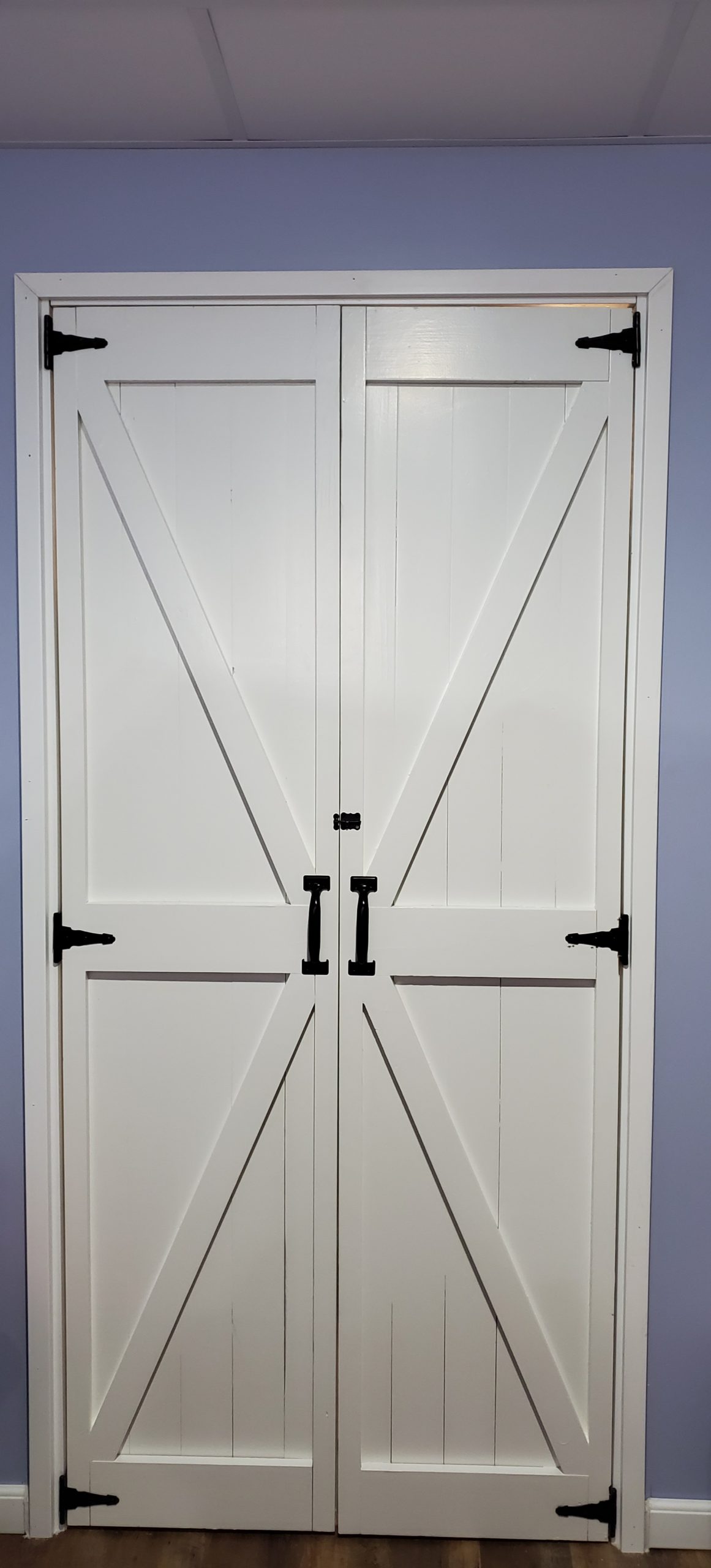 Custom closet barn doors