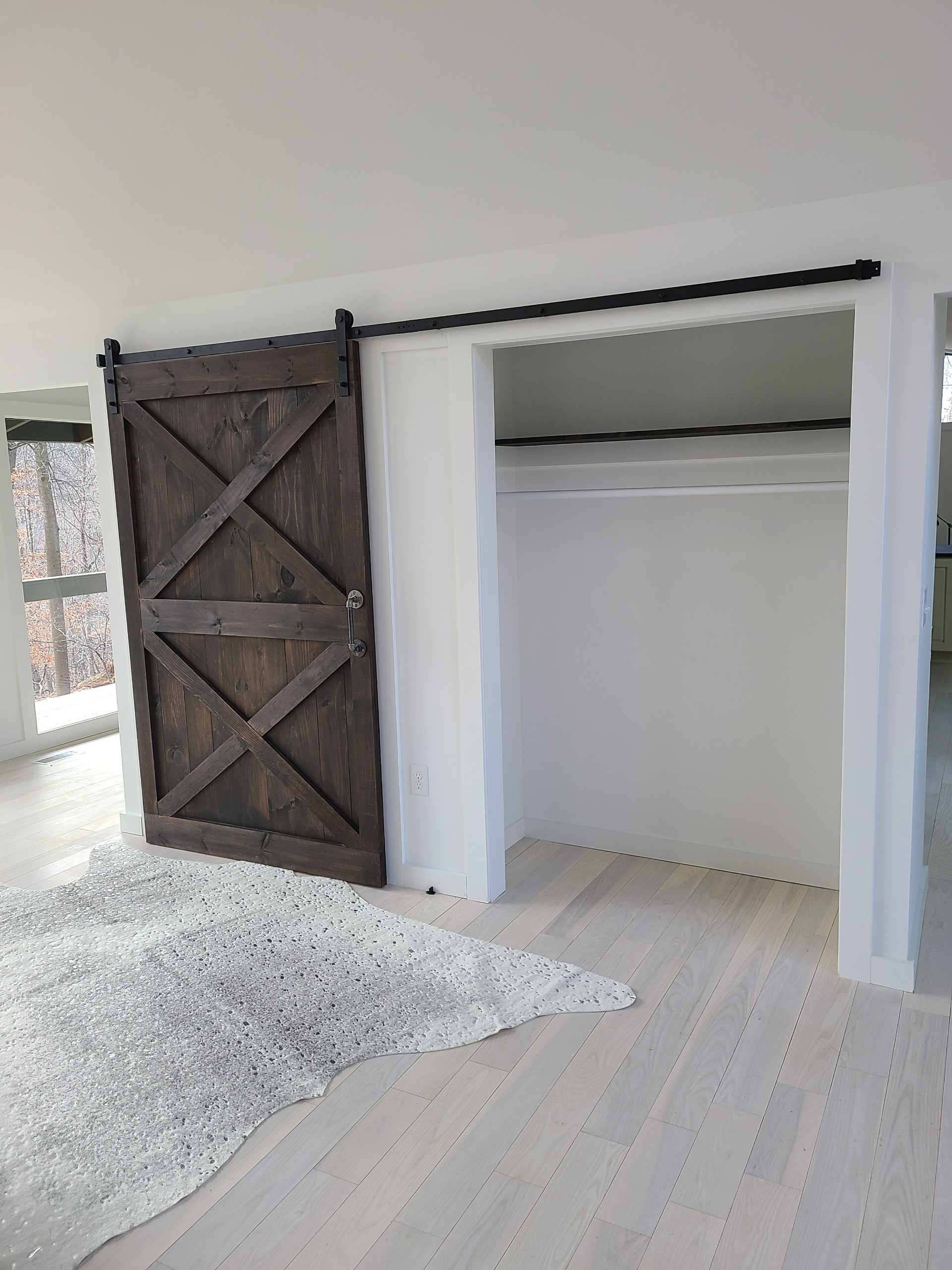 Custom sliding closet barn door